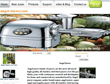Tablet Screenshot of angel-juicers.com